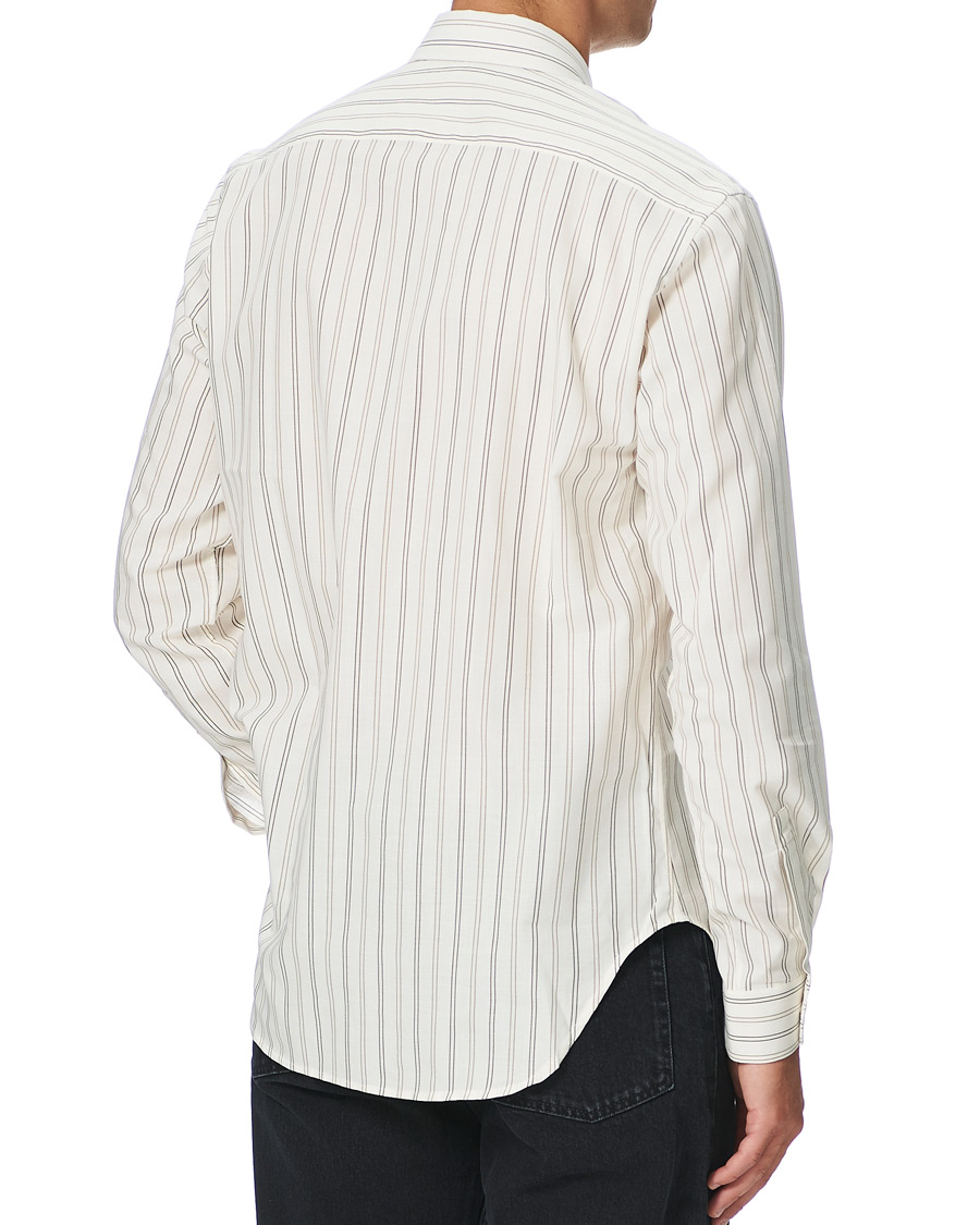 Herre | Skjorter | Sunflower | Dan Striped Cotton Shirt Off White