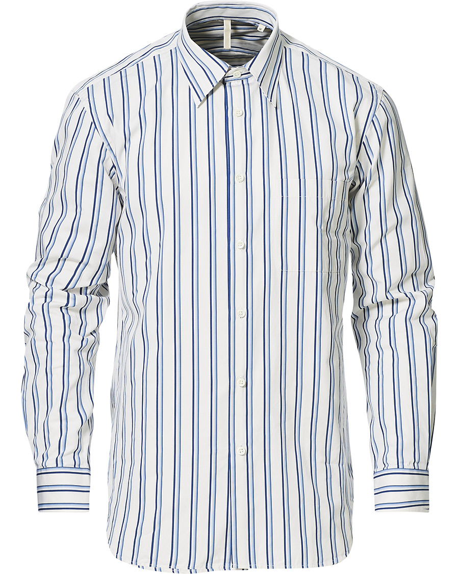 Herre | Skjorter | Sunflower | Adrian Striped Shirt White/Blue