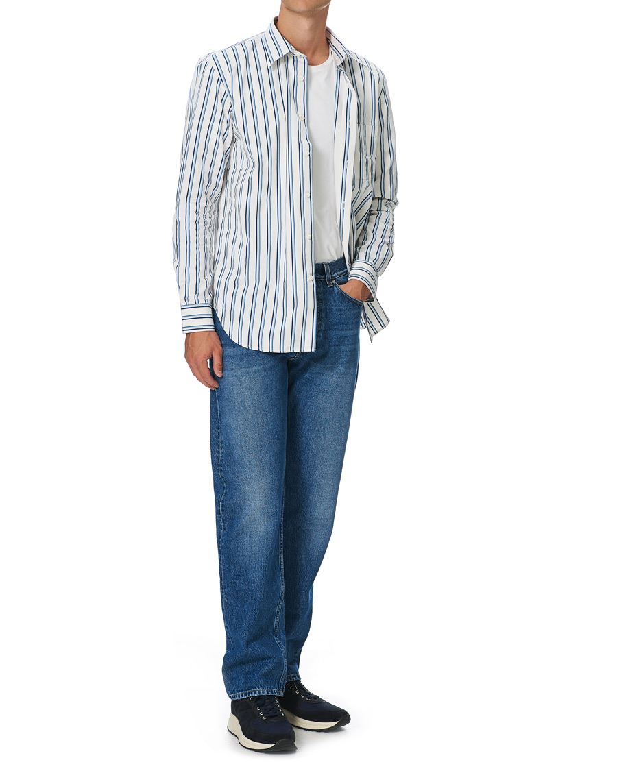 Herre | Skjorter | Sunflower | Adrian Striped Shirt White/Blue
