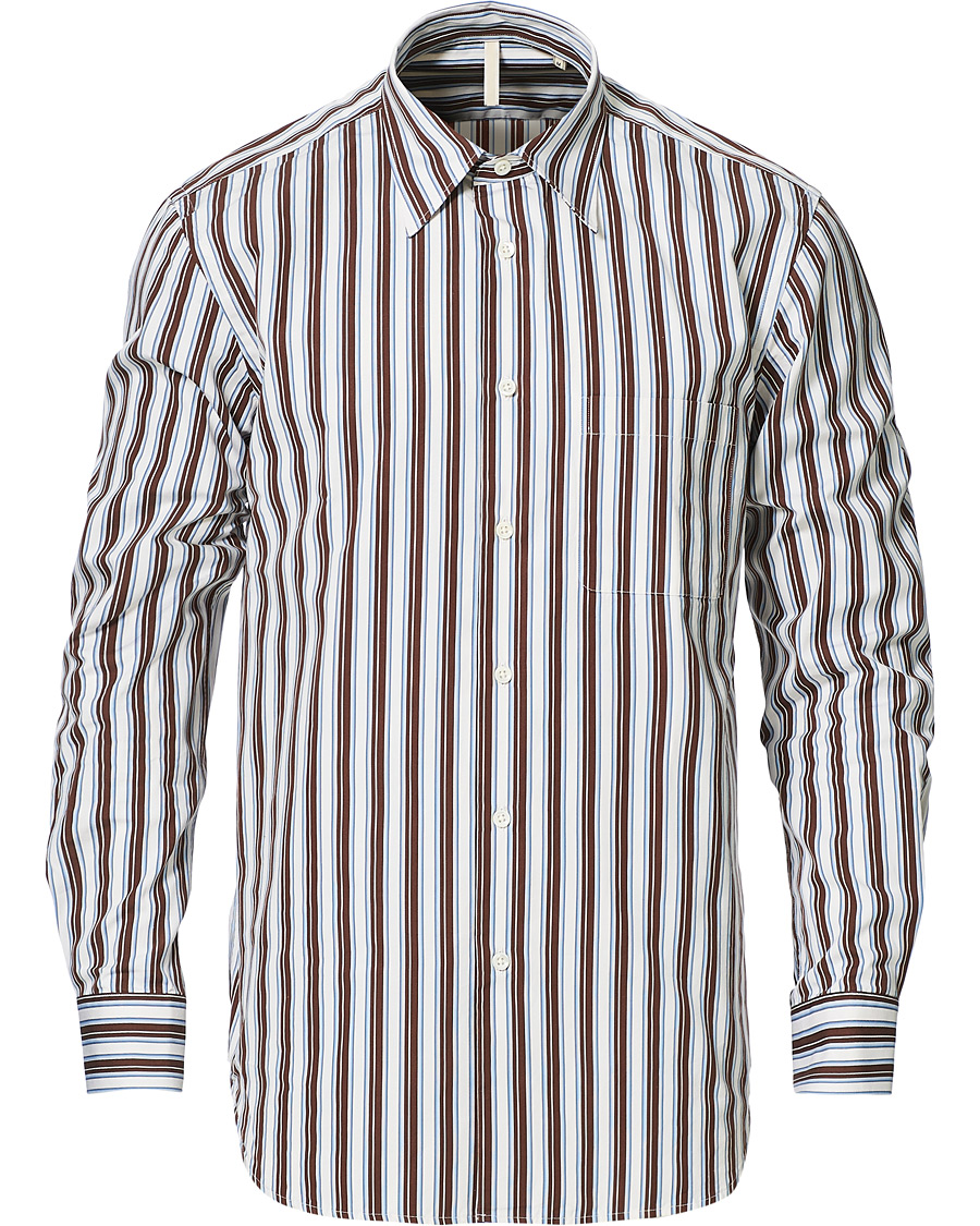 Herre | Skjorter | Sunflower | Adrian Striped Shirt Brown/Cream