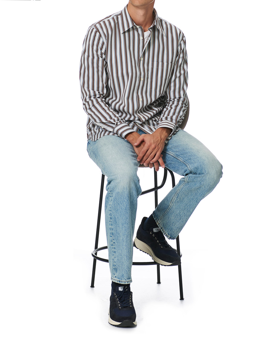 Herre | Skjorter | Sunflower | Adrian Striped Shirt Brown/Cream