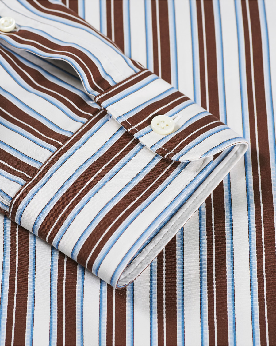 Herre | Skjorter | Sunflower | Adrian Striped Shirt Brown/Cream