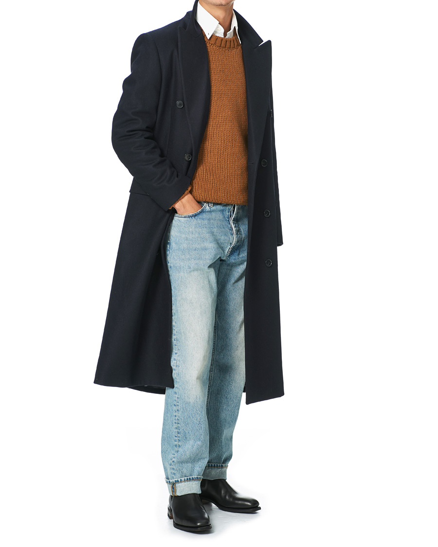 Herre | Jakker | Sunflower | Long Coat Navy
