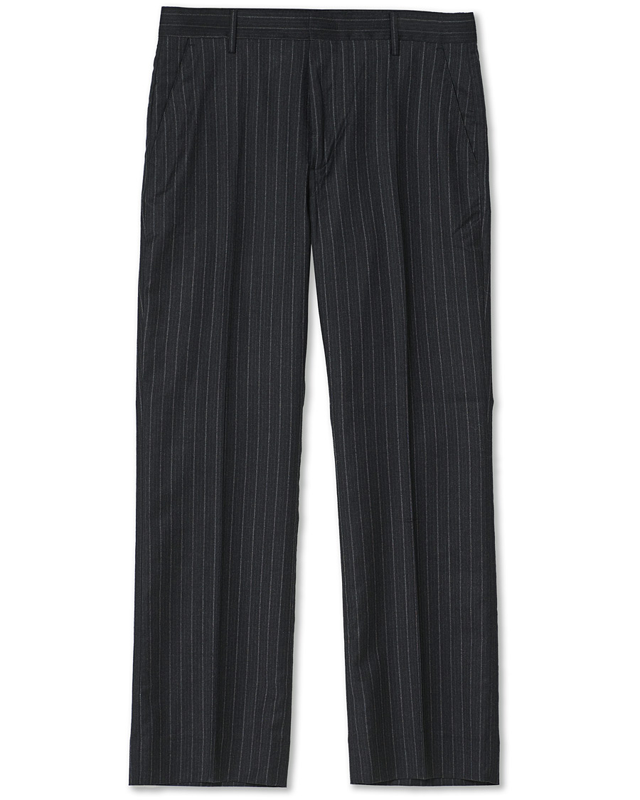 Herre | Bukser | Sunflower | Mac Pinstripe Wool Trousers Charcoal