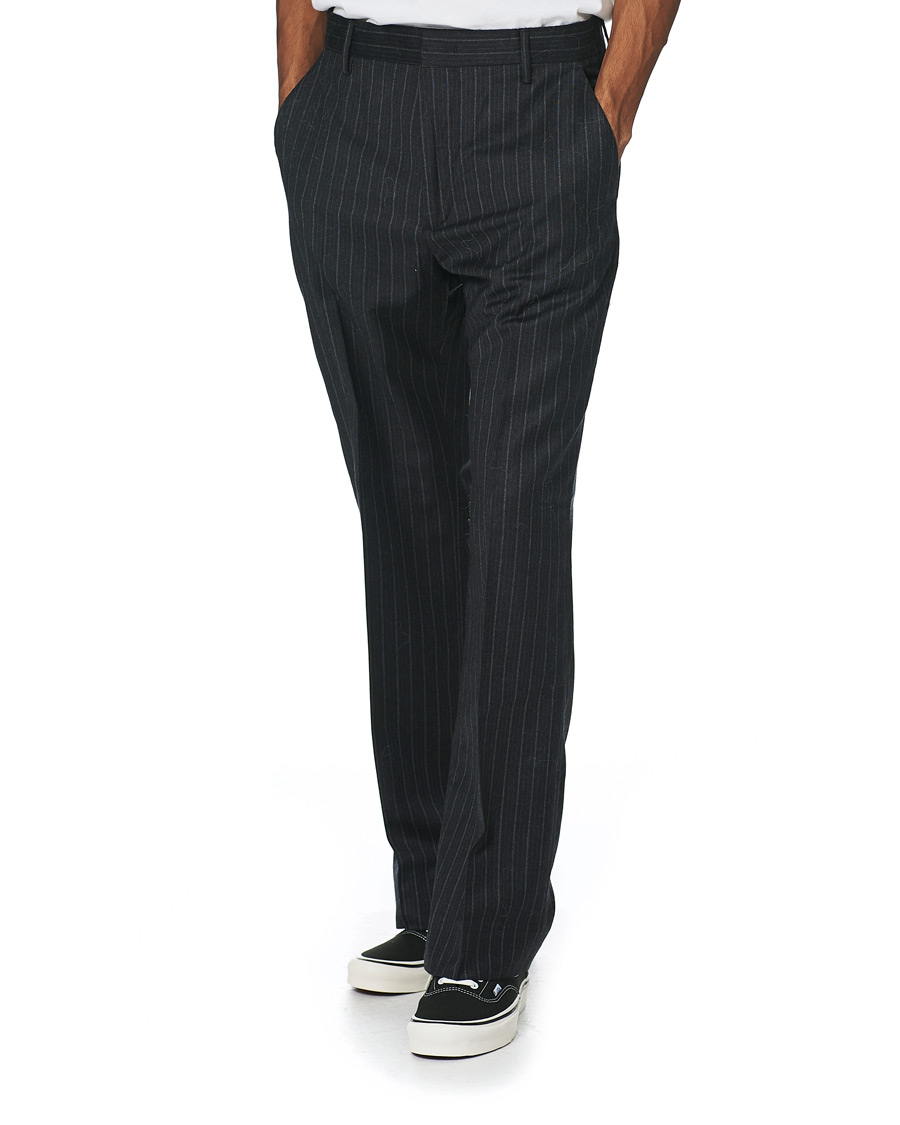 Herre | Bukser | Sunflower | Mac Pinstripe Wool Trousers Charcoal