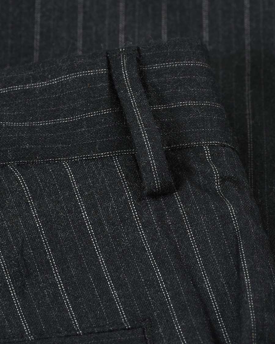 Herre | Bukser | Sunflower | Mac Pinstripe Wool Trousers Charcoal