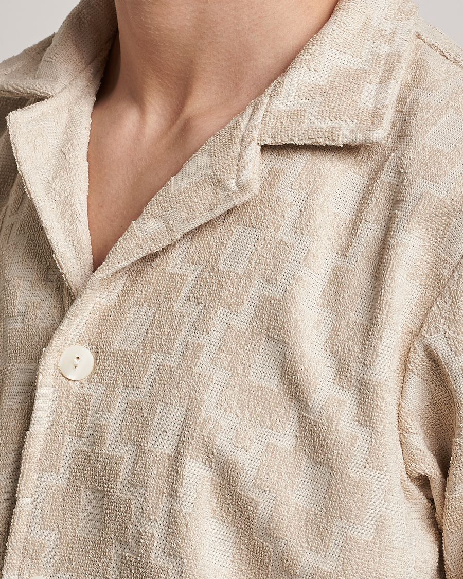 Herre | Skjorter | OAS | Machu Terry Short Sleeve Shirt Beige
