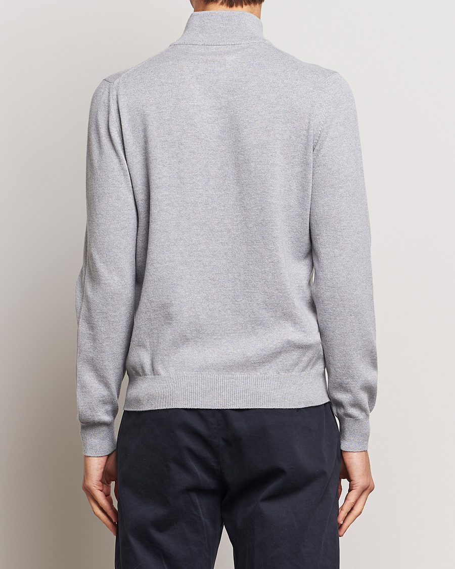 Herre | Trøjer | Gran Sasso | Wool/Cashmere Half Zip Light Grey