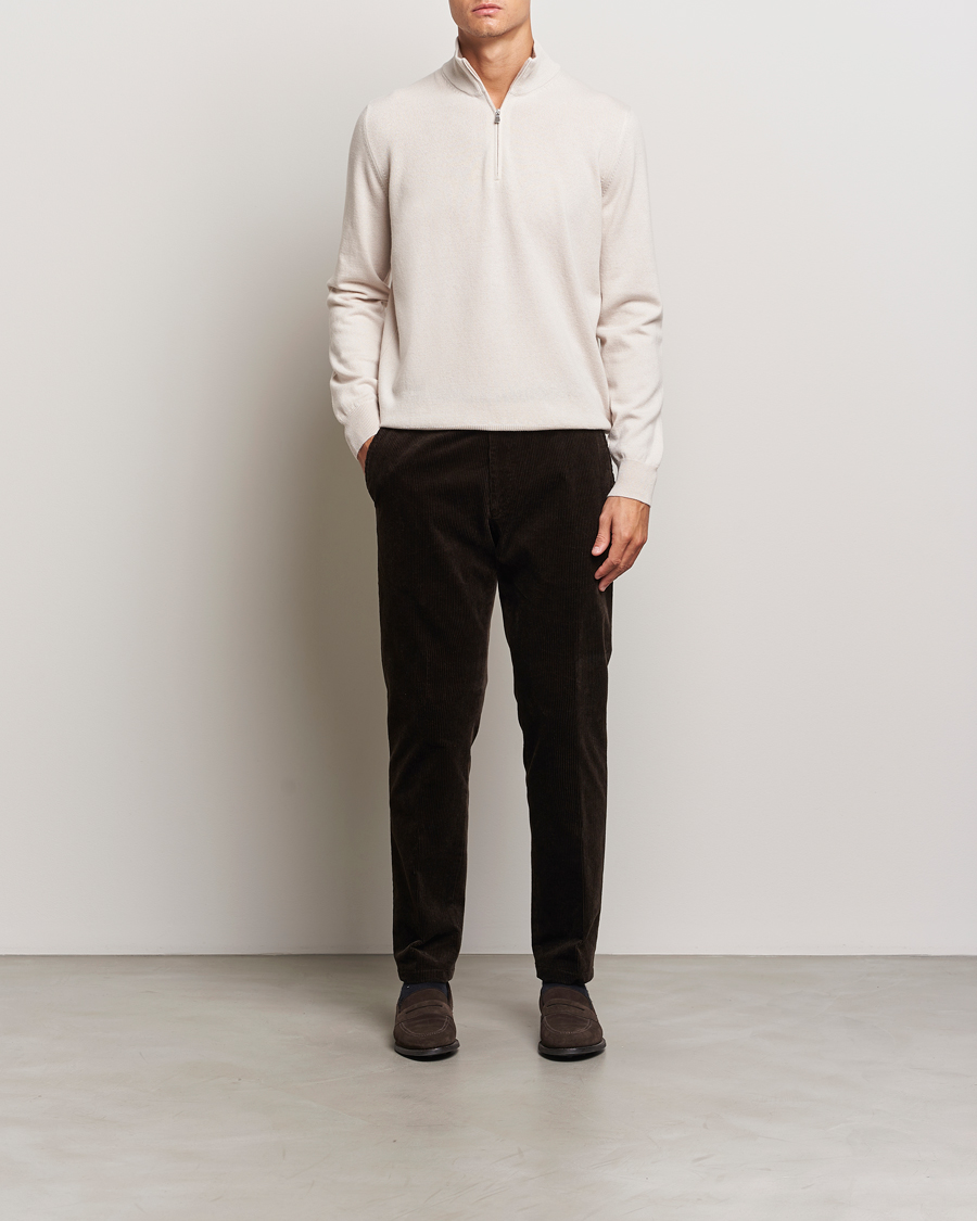 Herre | Trøjer | Gran Sasso | Wool/Cashmere Half Zip Cream