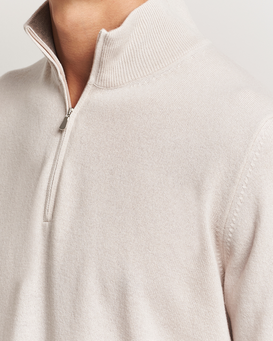 Herre | Trøjer | Gran Sasso | Wool/Cashmere Half Zip Cream
