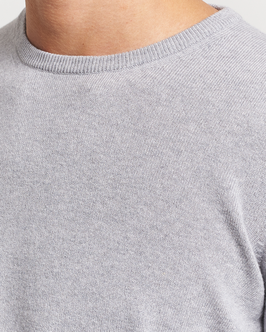 Herre | Trøjer | Gran Sasso | Wool/Cashmere Crew Neck Light Grey