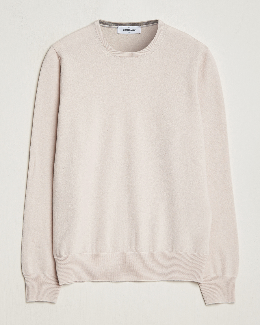 Herre | Trøjer | Gran Sasso | Wool/Cashmere Crew Neck Cream
