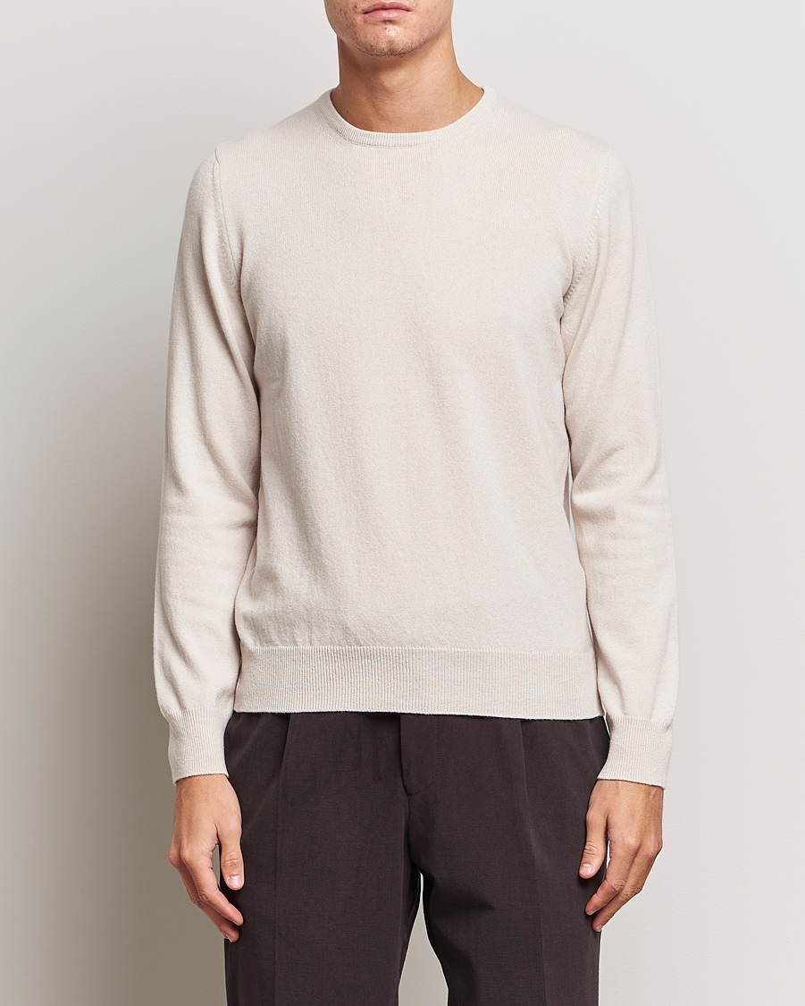 Herre | Trøjer | Gran Sasso | Wool/Cashmere Crew Neck Cream