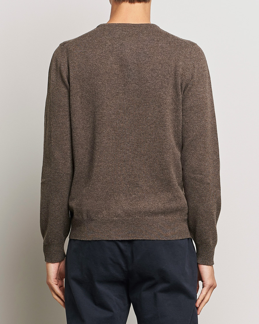 Herre | Trøjer | Gran Sasso | Wool/Cashmere Crew Neck Brown Melange