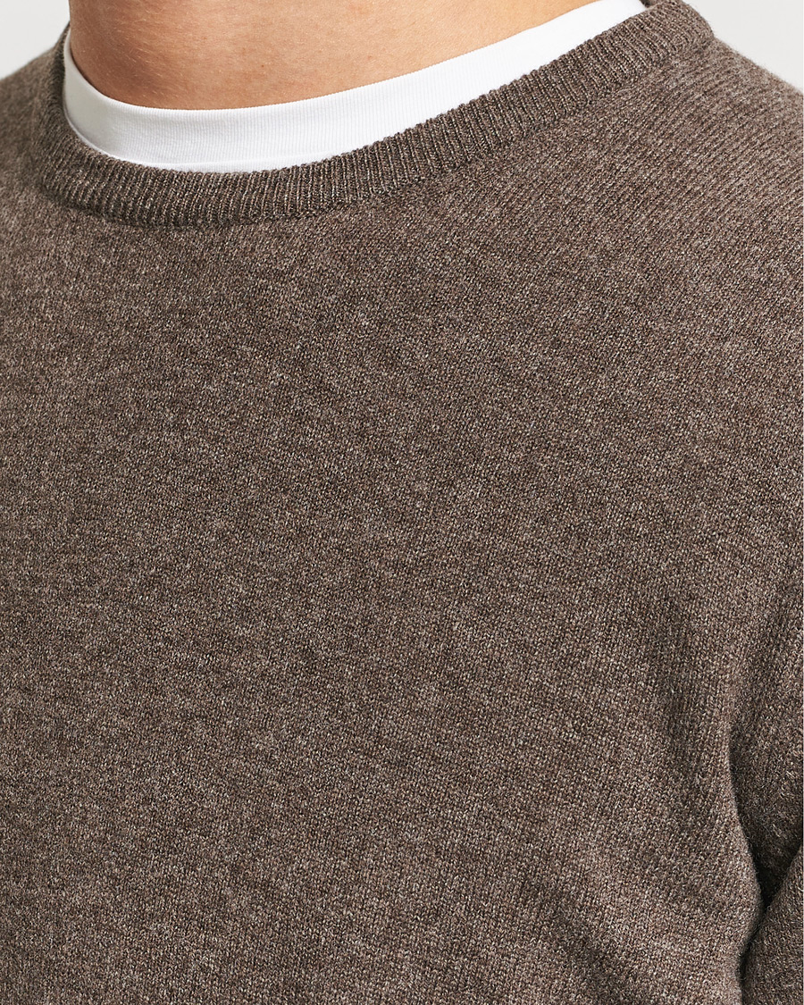 Herre | Trøjer | Gran Sasso | Wool/Cashmere Crew Neck Brown Melange