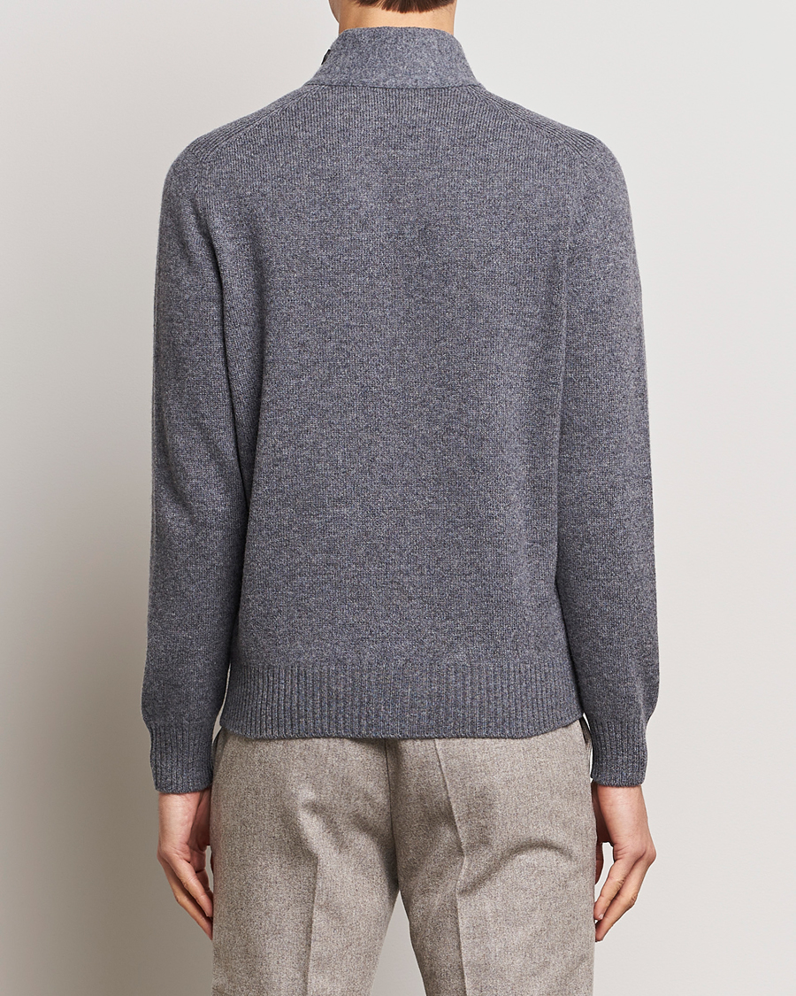 Herre | Trøjer | Gran Sasso | Heavy Wool Cardigan Grey Melange
