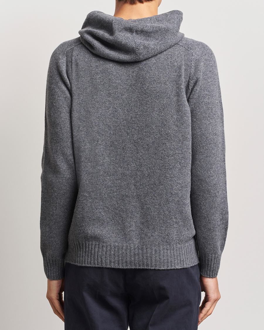 Herre | Trøjer | Gran Sasso | Wool Hoodie Grey Melange