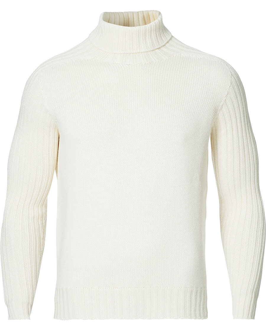 Herre | Trøjer | Gran Sasso | Rainwool Rollneck White