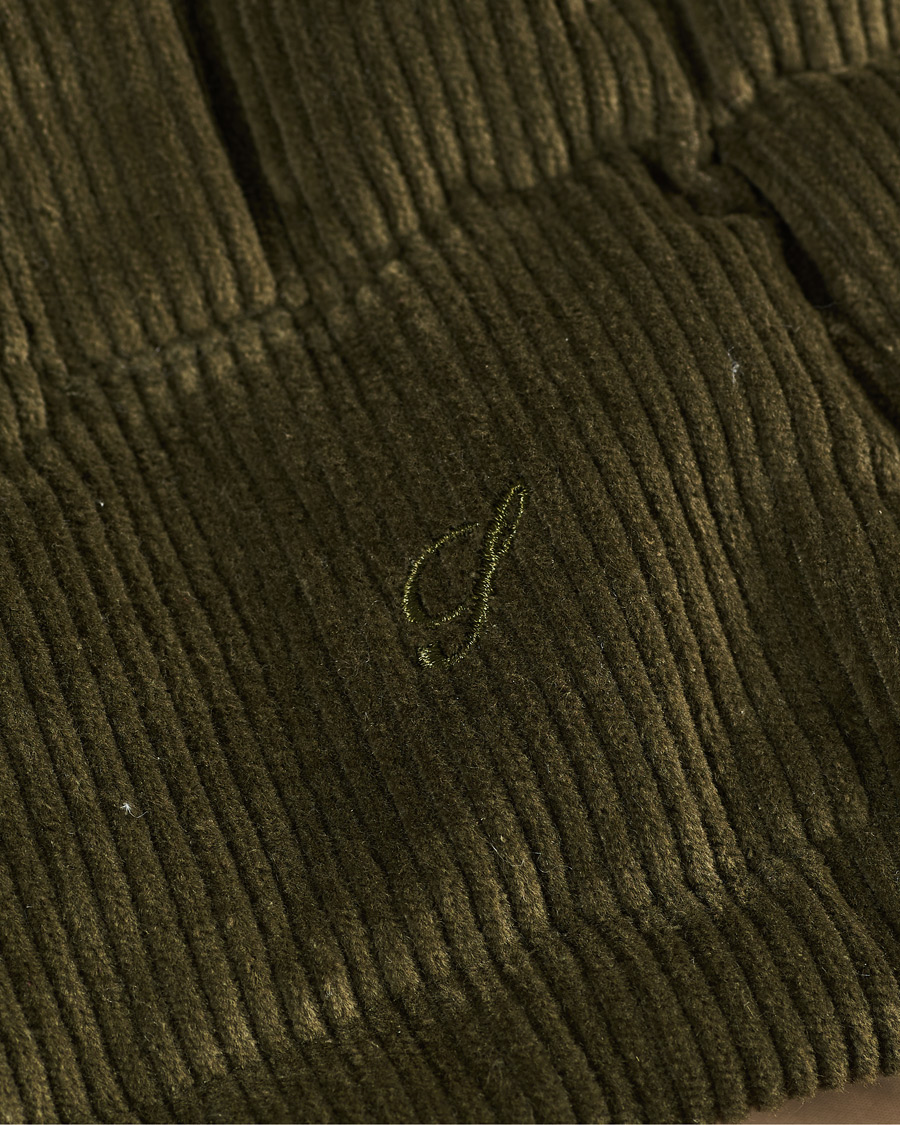 Herre | Jakker | Stenströms | Padded Corduroy Hood Vest Olive