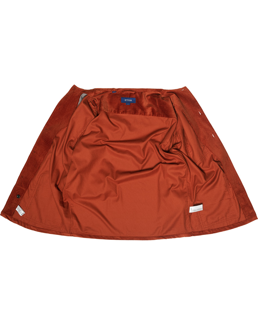 Herre | Skjorter | Eton | Cotton Corduroy Overshirt Orange