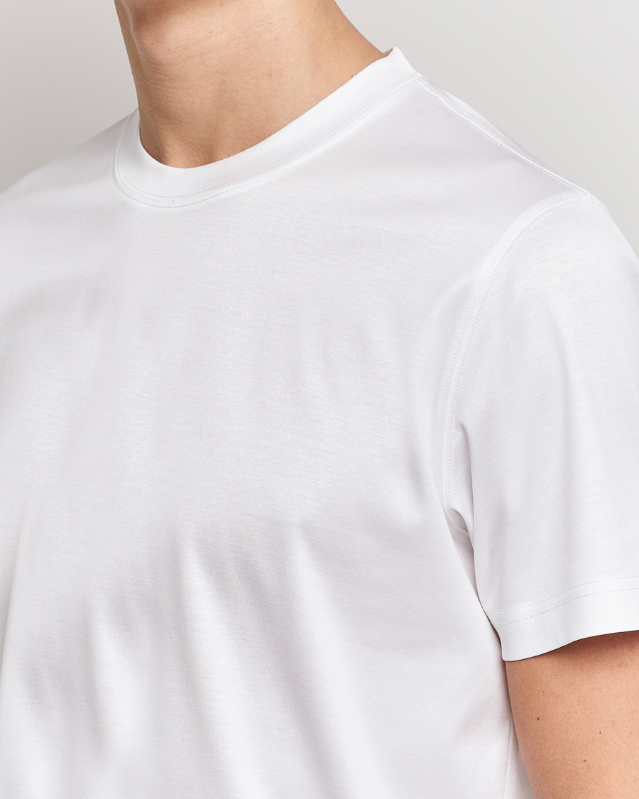 Herre | T-Shirts | Eton | Filo Di Scozia Cotton T-Shirt White