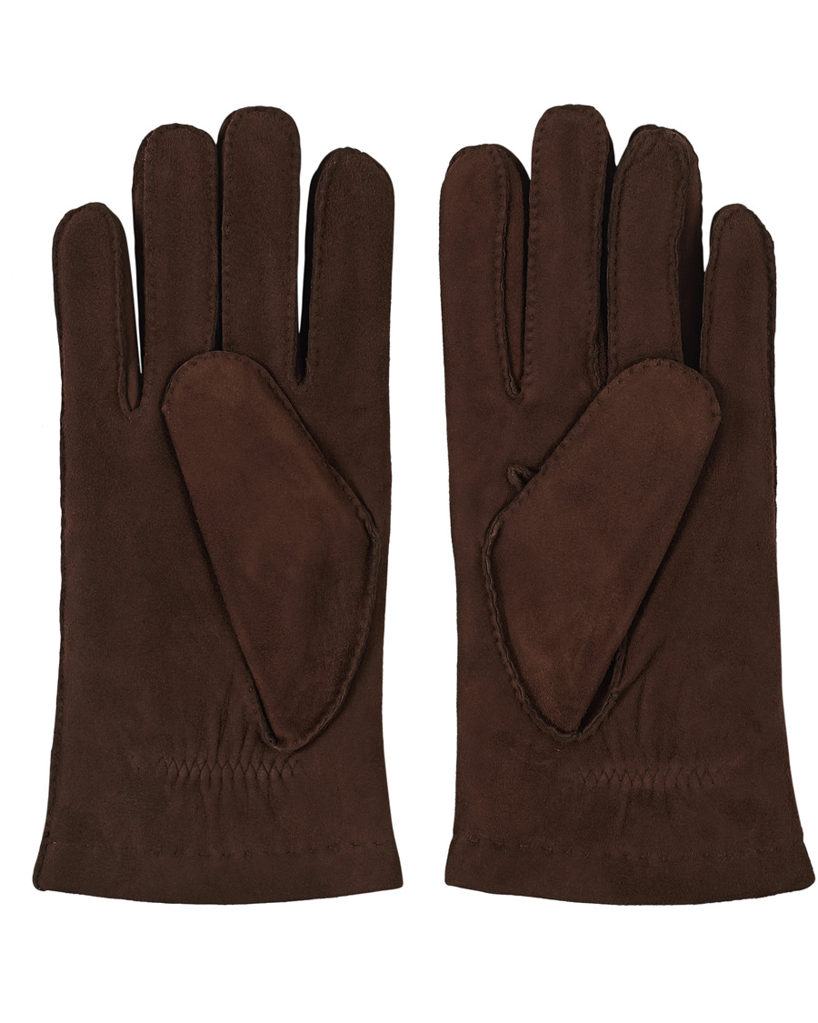 Herre | Handsker | Hestra | Arthur Wool Lined Suede Glove Marron