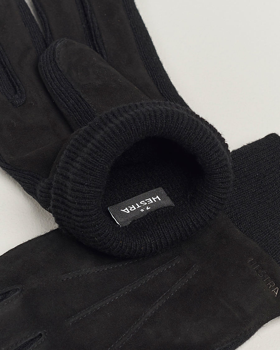 Herre | Hestra | Hestra | Geoffery Suede Wool Tricot Glove Black