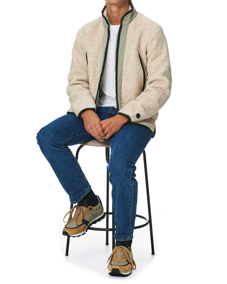 Herre | Trøjer | Orlebar Brown | Baird Fleece Full Zip Dune/Artichoke