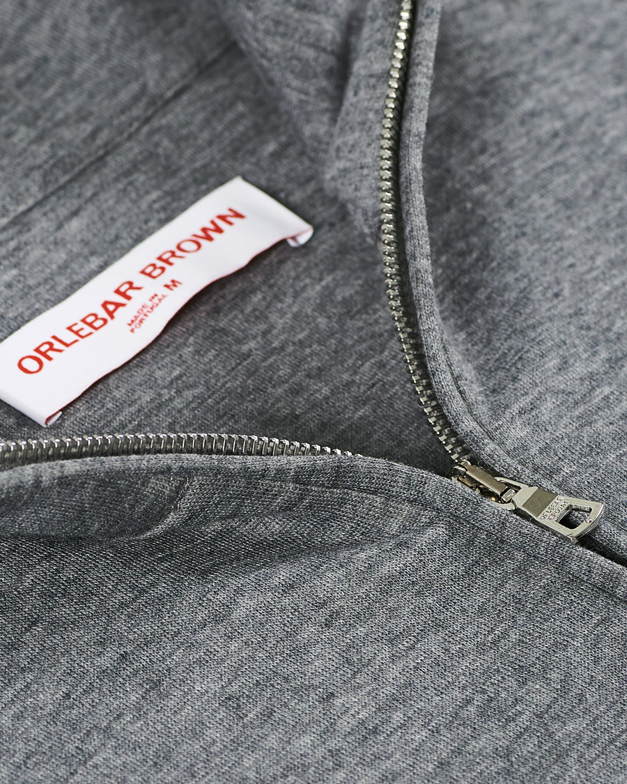 Herre | Trøjer | Orlebar Brown | Neilson Double Face Merino Half Zip Storm Grey