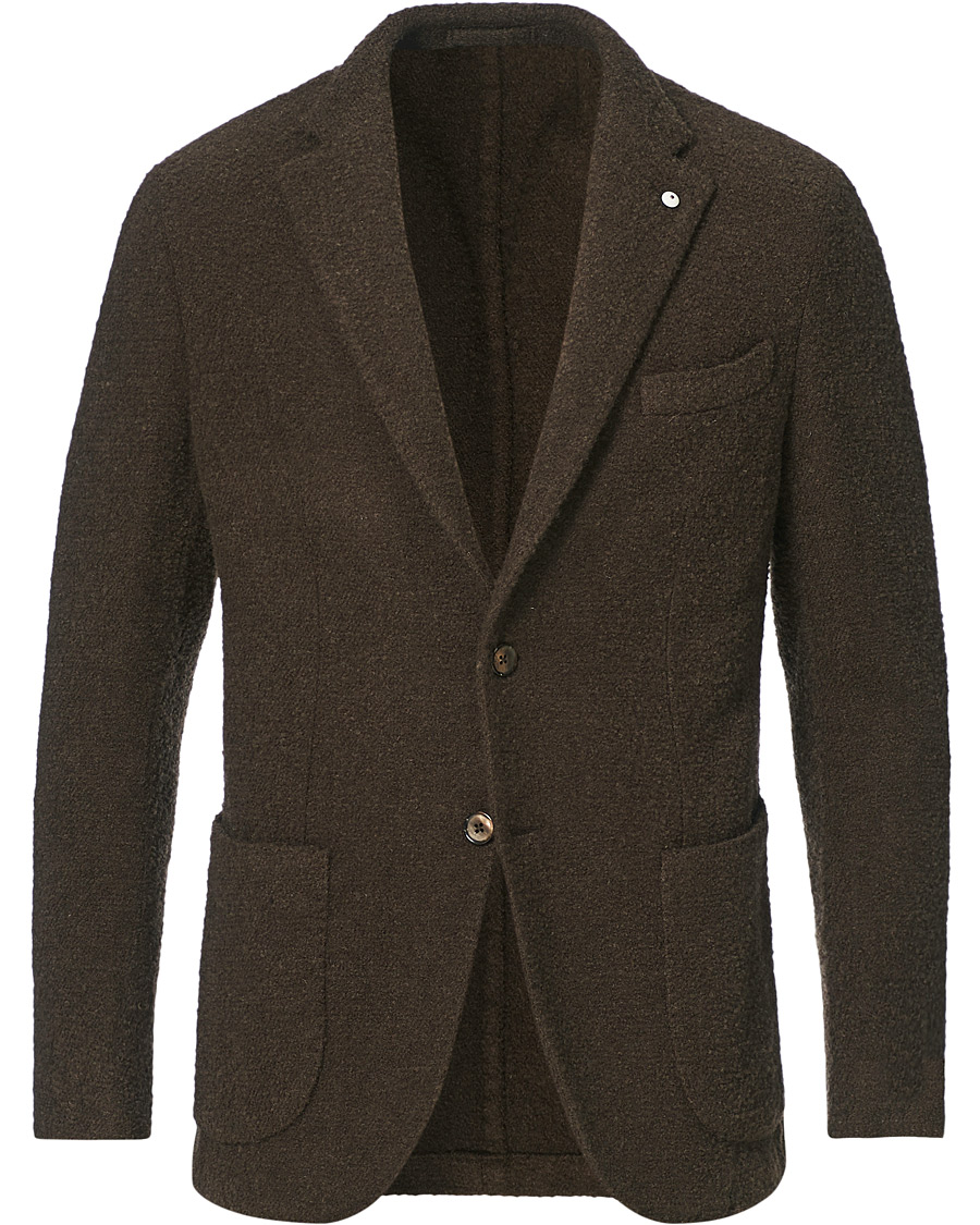 Herre | Blazere & jakker | L.B.M. 1911 | Jack Regular Bouclé Wool Alpaca Blazer Brown