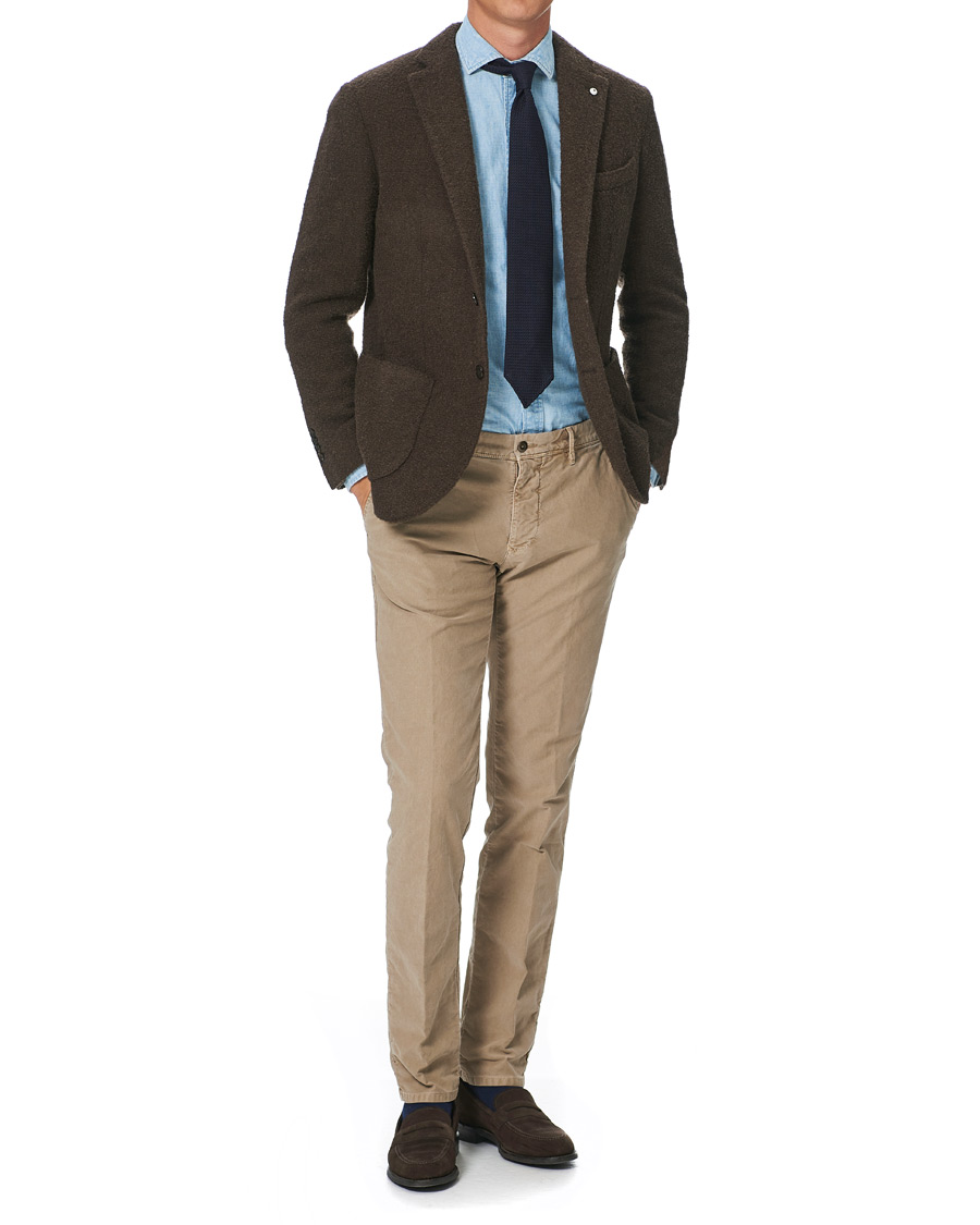Herre | Blazere & jakker | L.B.M. 1911 | Jack Regular Bouclé Wool Alpaca Blazer Brown