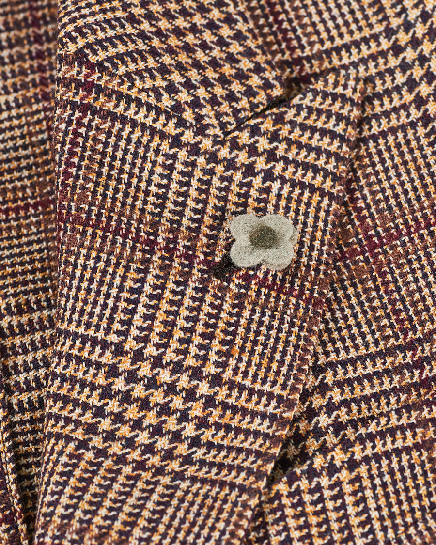 Herre | Blazere & jakker | Lardini | Peak Lapel Checked Houndstooth Blazer Light Brown