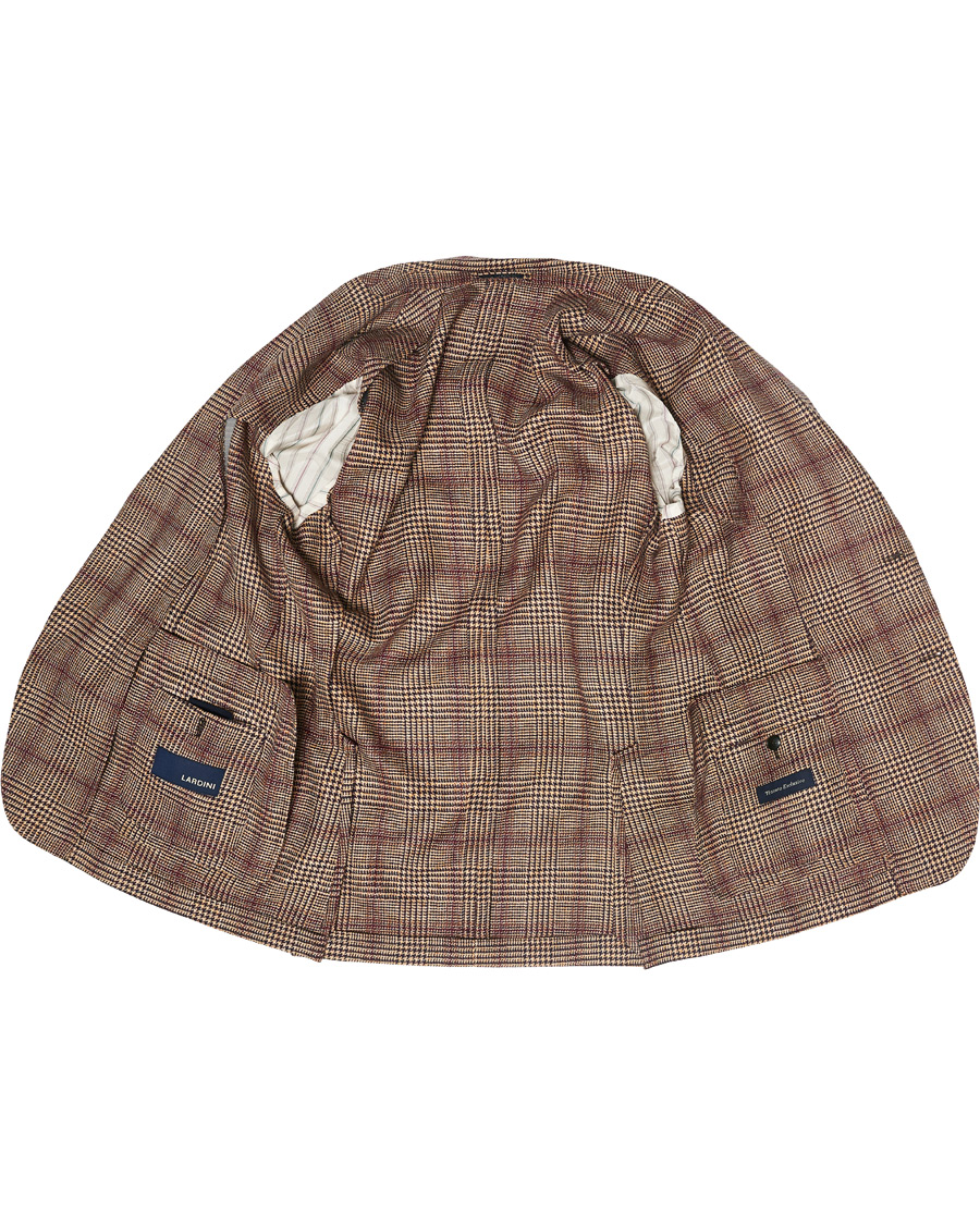 Herre | Blazere & jakker | Lardini | Peak Lapel Checked Houndstooth Blazer Light Brown
