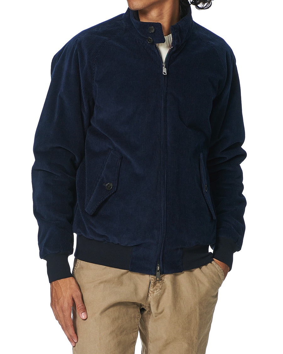 Herre | Jakker | Baracuta | G9 Padded Corduroy Harrington Jacket Navy