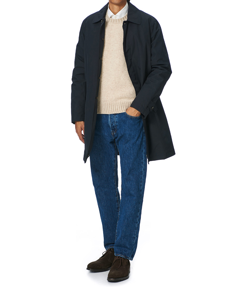 Herre | Jakker | Baracuta | G10 Detachable Lining Car Coat Dark Navy