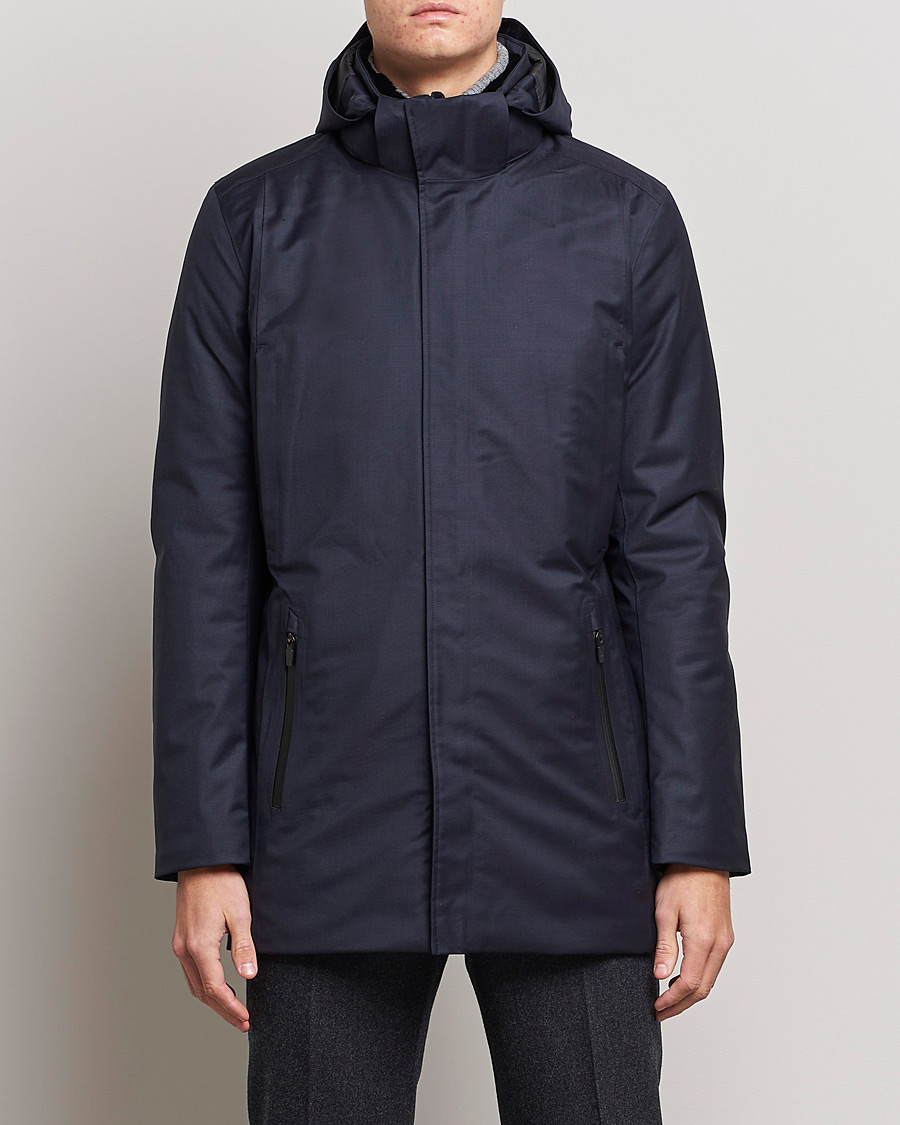 Herre | Vinterjakker | UBR | Regulator Parka Savile Dark Navy Wool