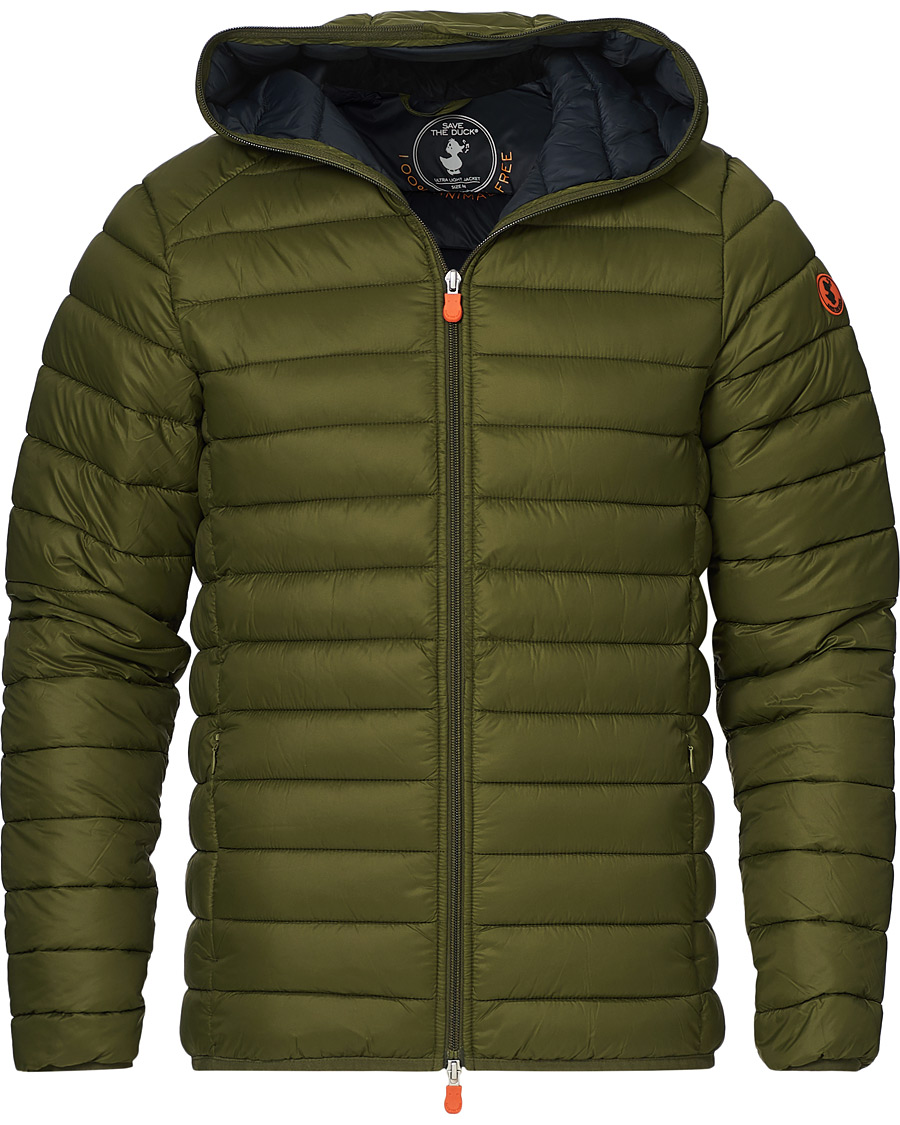 Herre | Jakker | Save The Duck | Donald Lightweight Padded Hooded Jacket Dusty Olive