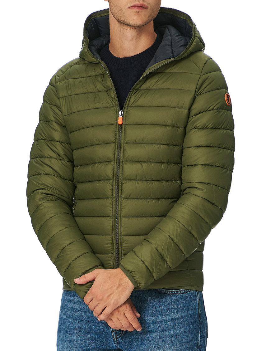 Herre | Jakker | Save The Duck | Donald Lightweight Padded Hooded Jacket Dusty Olive