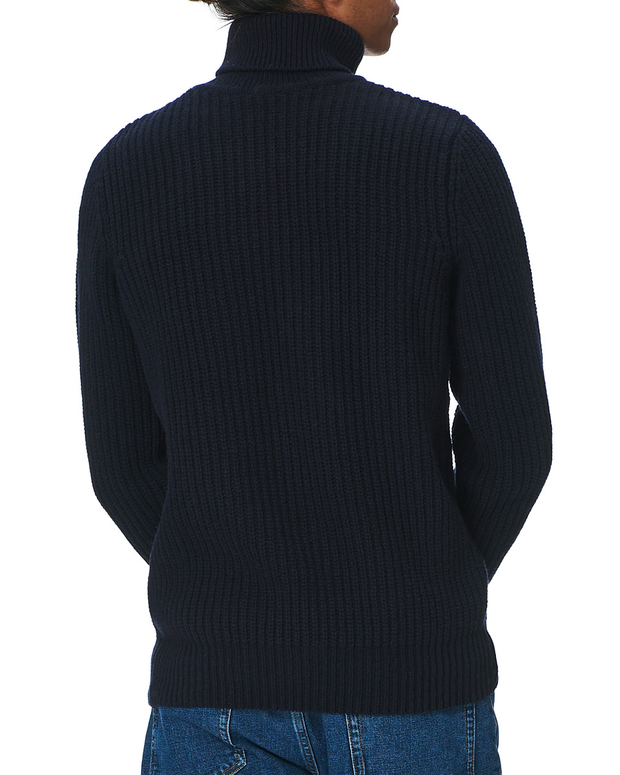 Herre | Trøjer | Armor-lux | Cable Knit Turtleneck Navy