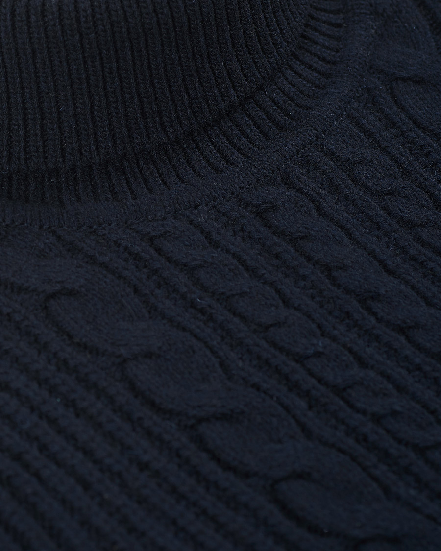 Herre | Trøjer | Armor-lux | Cable Knit Turtleneck Navy