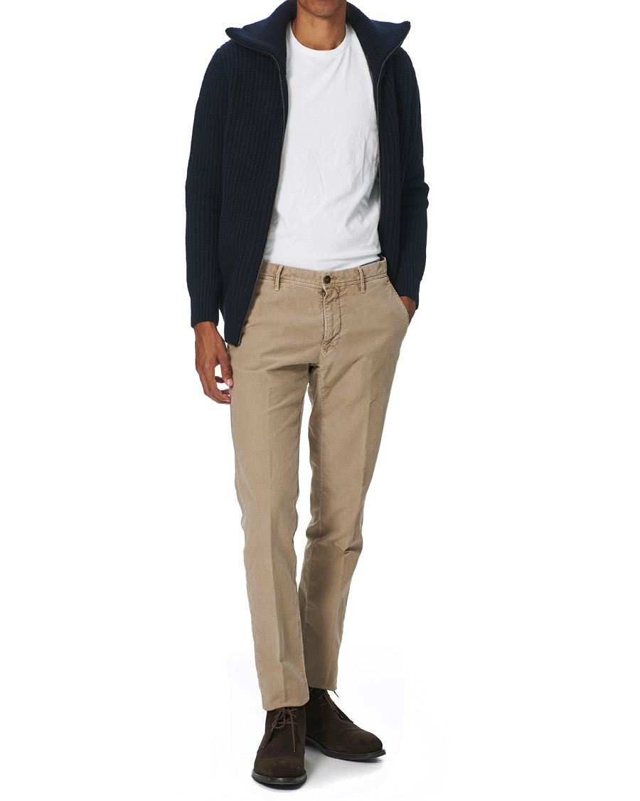 Herre | Trøjer | Armor-lux | Ribbed Zip Sweater Navy