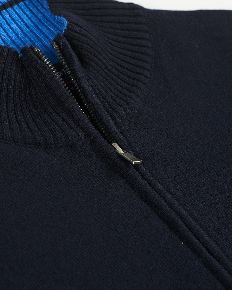 Herre | Trøjer | Armor-lux | Wool Zip Cardigan Navy