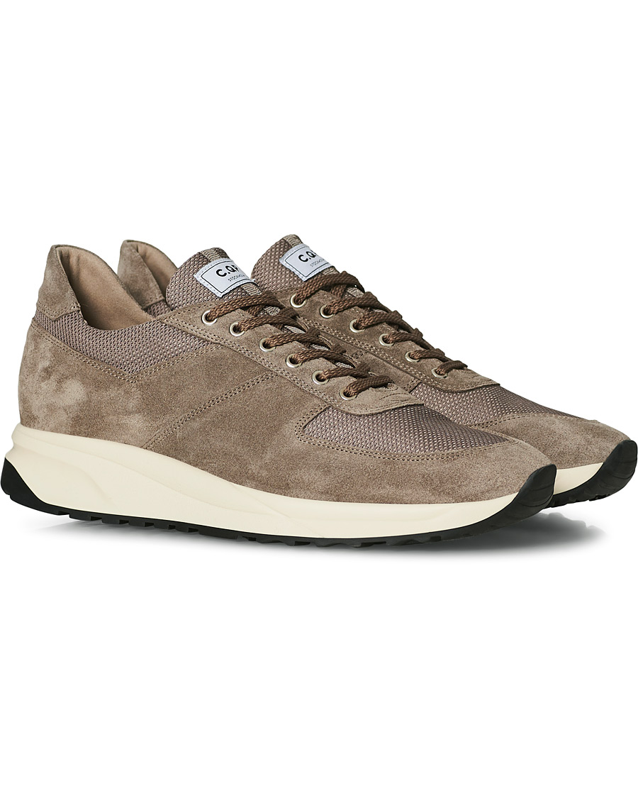 Herre | C.QP Stride Suede/Mesh Running Sneaker Cargo | CQP | C.QP Stride Suede/Mesh Running Sneaker Cargo