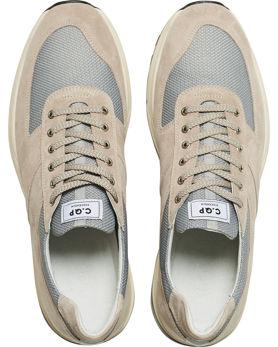 Herre | C.QP Stride Suede/Mesh Running Sneaker Stone Grey | CQP | C.QP Stride Suede/Mesh Running Sneaker Stone Grey