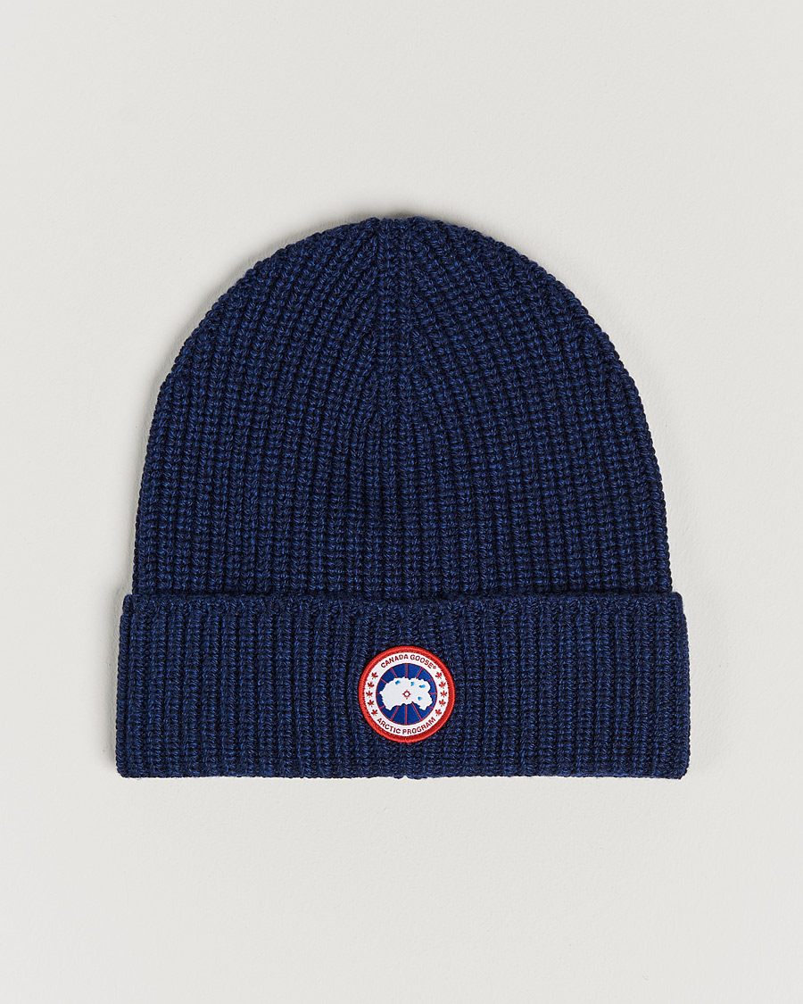 Herre | Canada Goose Arctic Disc Rib Toque Navy Heather | Canada Goose | Arctic Disc Rib Toque Navy Heather