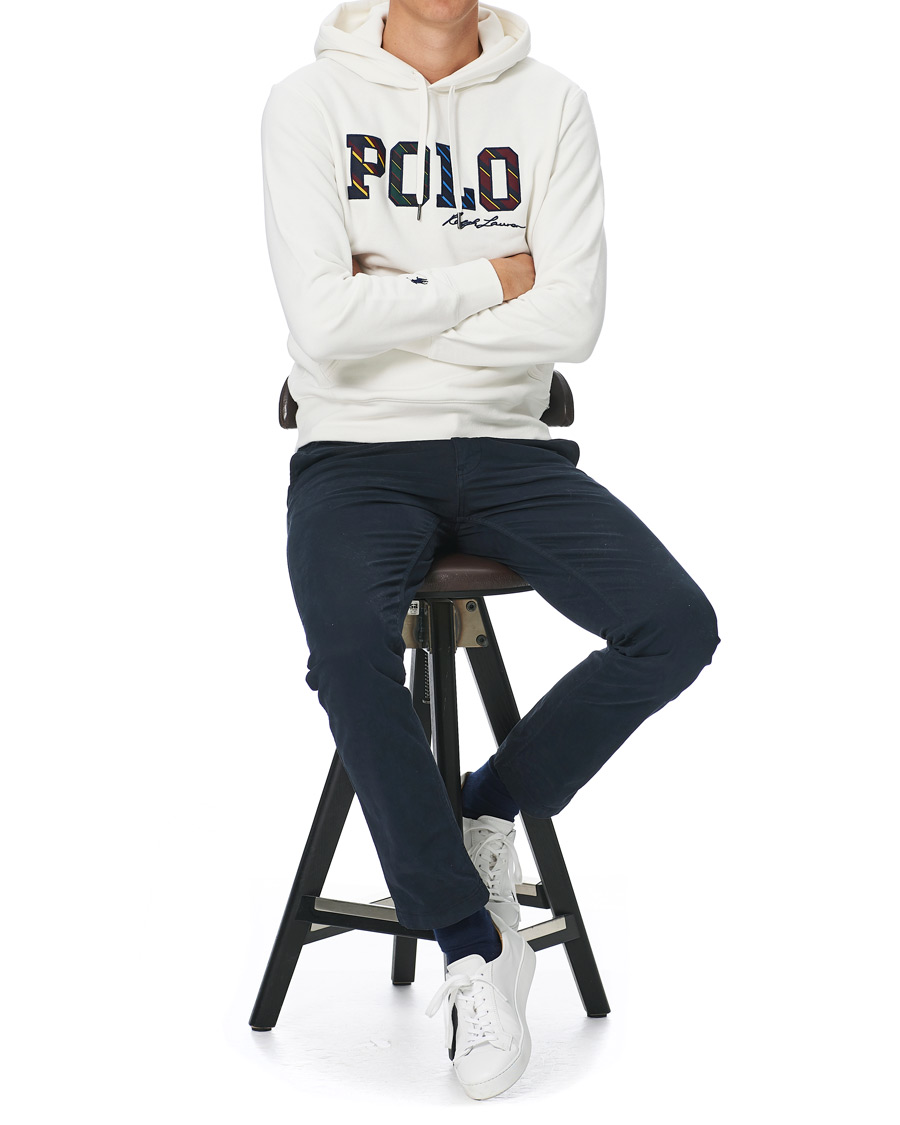 Herre | Trøjer | Polo Ralph Lauren | Magic Fleece Logo Hoodie Deckwash White