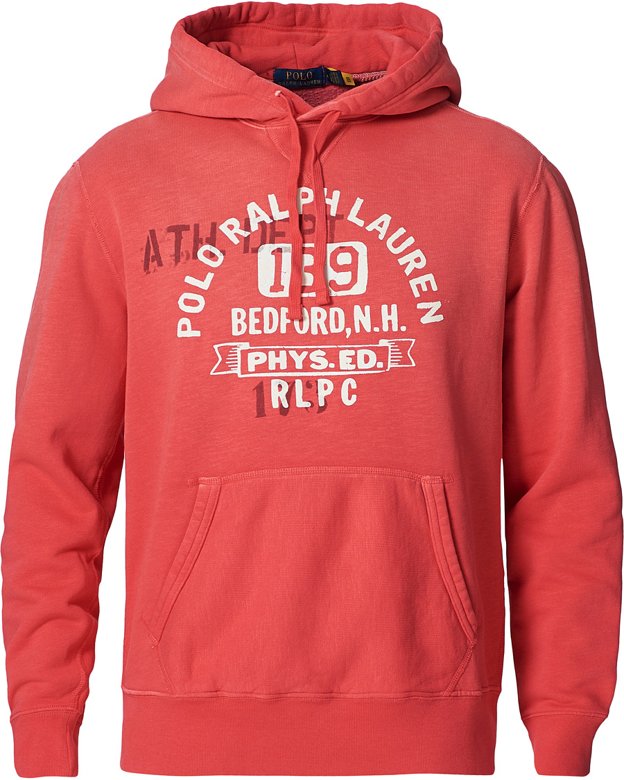 Herre | Trøjer | Polo Ralph Lauren | Vintage Fleece Logo Hoodie Sunset Red