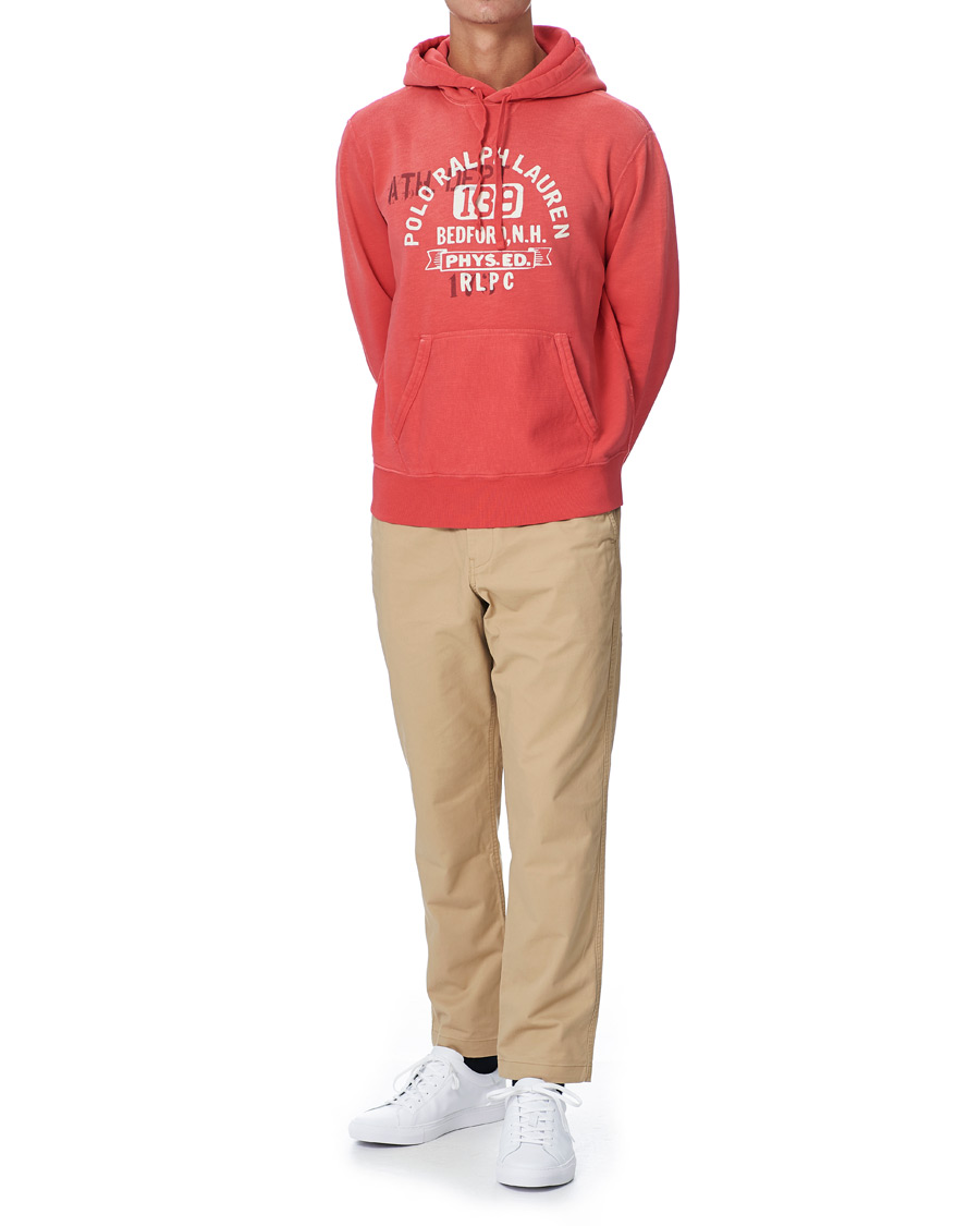 Herre | Trøjer | Polo Ralph Lauren | Vintage Fleece Logo Hoodie Sunset Red