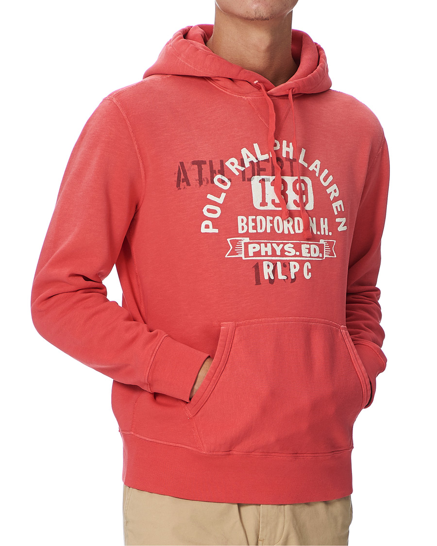 Herre | Trøjer | Polo Ralph Lauren | Vintage Fleece Logo Hoodie Sunset Red