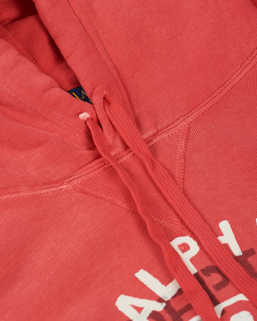 Herre | Trøjer | Polo Ralph Lauren | Vintage Fleece Logo Hoodie Sunset Red